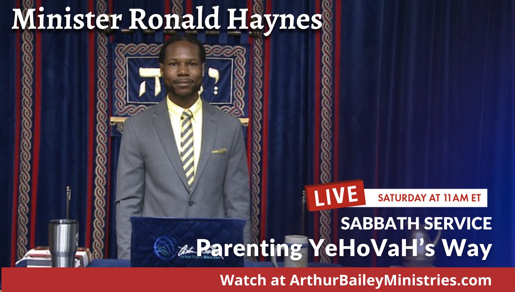 Minister Ronald Haynes SUBSPLASH Banner
